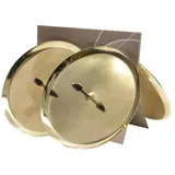 Kaemingk Adventskranzkerzenhalter Goldfarben Ø 8 cm Aus Metall - 4er Set