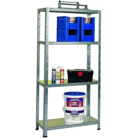 SCHULTE Regalwelt Steckregal Stahl 137x75x30 cm silber