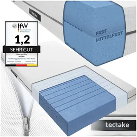 Tectake tectake® Matratze, verschiedene Größen, langlebig und formstabil, waschbarer Bezug aus atmungsaktivem 3D-Meshgewebe
