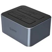 ORICO Dockingstation für 2 Laufwerke mit Offline-Klonfunktion 2.5"/3.5" SATA HDD/SSD / grau