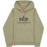 Alpha Industries Hoodie ALPHA INDUSTRIES "Basic Hoodie BL", Herren, Gr. XXS, grün (olive), Obermaterial: 80% Baumwolle, 20% Polyester, regular fit, Sweatshirts Hoodie