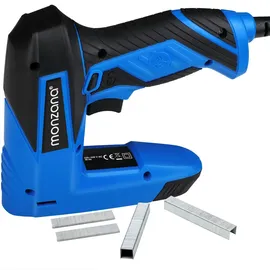 monzana 2in1 Elektrotacker mit Softgrip inkl. 400 Klammern & 100 Nägeln