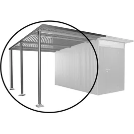 Biohort Seitendach Gr. L für Gerätehaus AvantGarde A4/A8 Quarzgrau-Metallic