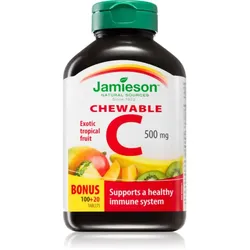 Jamieson Chewable C 500 mg Lutschtabletten mit Vitamin C Geschmack Tropical fruit 120 TABL