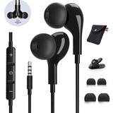 kopfhörer in Ear mit Kabel, ohrhörer mit Kabel, mit Mikrofon und Lautstärkeregler, Sport Magnetkopfhörer, High Definition, Hi-Fi-Stereo-Noise-Cancelling-Kopfhörer für Samsung, iPhone, Huawei, Xiaomi