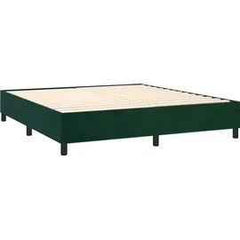 vidaXL Boxspringbett 180 x 200 cm Dunkelgrün