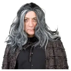 Perücke Grau Lang Vincent Vampir Halloween - OS