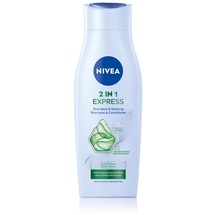 NIVEA 2in1 Express Shampoo & Spülung, intensive Haarpflege mit Aloe Vera und Glanz Serum, & Spülung für Pflege