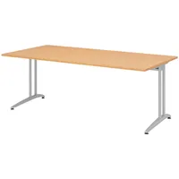Bümö Schreibtisch Buche, Nachbildung,Buche, Rechteckig, 200x72x100 cm, FSC Mix,