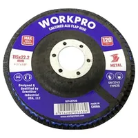 WorkPro WP407519 Fächerschleifscheibe Durchmesser 115 mm Bohrungs-Ø 22.2 mm