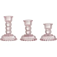 Bloomingville Kerzenhalter Delphia Glas Rosa