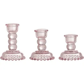 Bloomingville Kerzenhalter Delphia Glas Rosa