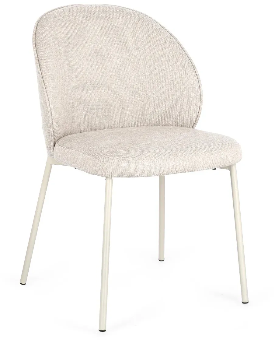 Esszimmerstuhl Wendy aus Stoff, Beige/Beige