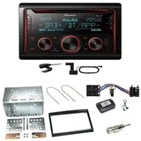 Pioneer FH-S820DAB DAB+ Bluetooth FLAC Einbauset für Peugeot 307 Citroen C2 C3