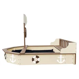 Axi Sandkasten Boot mit Abdeckung Beige