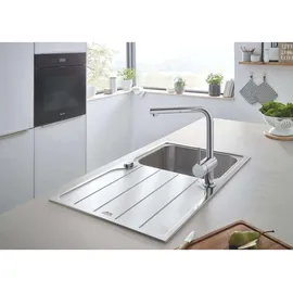 Grohe Minta Set aus Spüle und Küchenarmatur Edelstahl