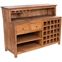 DESIGN DELIGHTS Barschrank 150 x 110 x 55 cm Honigfarben Gewachst