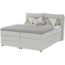 Möbel Kraft Boxspringbett 193 x 109 cm Grau