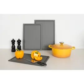 Continenta Tranchierbrett Holz 1-tlg. 27 x 39 cm Grau