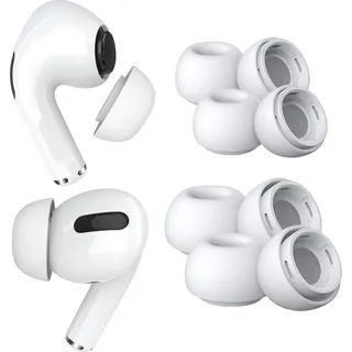 MMobiel 4 Paar Ersatz-Ohrstöpsel für AirPods Pro & Silikon Ohrstöpsel 2XS, 2xM – Weiß