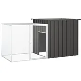 Festnight Outdoor Hühnerstall Freilaufgehege Metall Hühnerhaus Geflügelstall Kaninchenstall Hühnerkäfig Hasenstall Freigehege für Hühner Kaninchen Gänse Enten