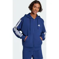 Adidas Essentials 3-Streifen French Terry Kapuzenjacke Dark Blue / White M