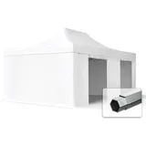 TOOLPORT 4x6m Aluminium Faltpavillon inkl. 4 Seitenteile weiß - (578699)