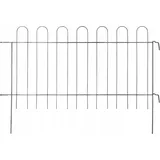 Kadax Gartengitter Zaun-Set 99 x 70 cm Grau/Schwarz
