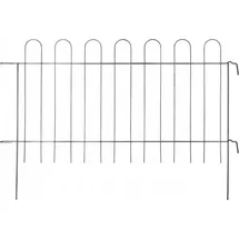 Kadax Gartengitter Zaun-Set 99 x 70 cm Grau/Schwarz