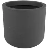 ONDIS24 Pflanzkübel Pflanzkübel Blumenkübel Blumentopf Kunststoff Vulkan Wasserspeicher schwarz Ø 39 cm