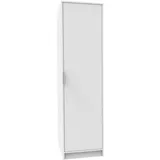 Fackelmann Wäschekorbschrank mit 1 Tür 50 cm x 188,2 cm x 65,1 cm Weiß