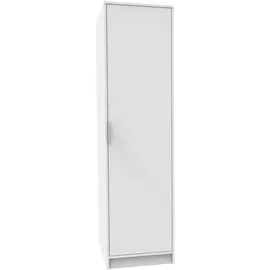Fackelmann Wäschekorbschrank mit 1 Tür 50 cm x 188,2 cm x 65,1 cm Weiß