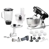 Rosenstein & Söhne Fleischwolf: Küchenmaschine KM-6618, inkl. umfangreiches Zubehör (Küchengerät, Küchenmaschine mit Fleischwolf, Nudelmaschine)