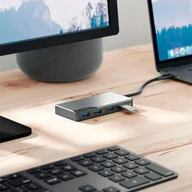 Alogic USB-C Fusion SWIFT 4-in-1 Hub Space Grey