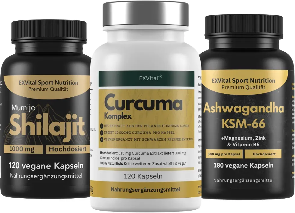 Natural Power Set (Curcuma Komplex, Shilajit & Ashwagandha Kapseln)