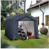 PHI VILLA Gartenhaus, (Gartenhütte mit 2 Türen Fahrradgarage Outdoor), Gartenhütte mit 2 Türen Fahrradgarage Outdoor grau