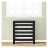 vidaXL Heizkörperverkleidung Schwarz Eichen-Optik 78 x 20 x 82 cm