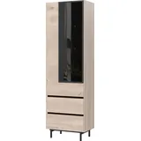Germania Vitrine Cantoria 64 x 206 x 40 cm Schwarz/Grau