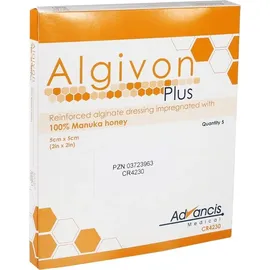 Advancis medical Deutschland GmbH Honigalginat Wundauflage 5 x 5 cm