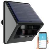 Luminea Home Control App-Bewegungsmelder: ZigBee-kompatibler Outdoor-PIR-Sensor mit Solarpanel, App, IP55 (Akku Bewegungsmelder aussen, akkubetriebene PIR-Bewegungsmelder)