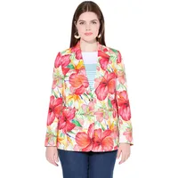 Ulla Popken Blazer floral Mohnrot 50