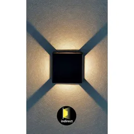 Rabalux 7318 Außenwandleuchte Lippa, 6W, 3000K, 360lm, weiß, warmweiß, IP54, 12x12cm - Weiß