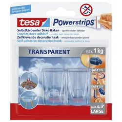 tesa Klebehaken 2.7 cm  x 4.5 cm transparent