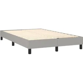 vidaXL Boxspringbettgestell Hellgrau 120x200 cm Stoff