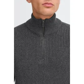 !Solid Troyer SDGoma", Herren, Gr. M, grau (dunkelgrau melange), Obermaterial: 70% Baumwolle CO recyc.. 30% Polyester Pol. recyc.., Pullover Troyer