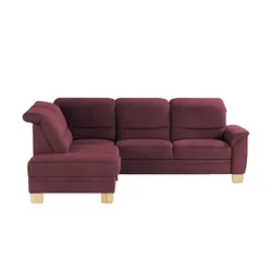 meinSofa Ecksofa  Liva , rot , Maße (cm): B: 254 H: 106 T: 224.0