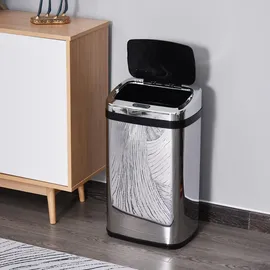 Homcom Sensor-Mülleimer 30l silber