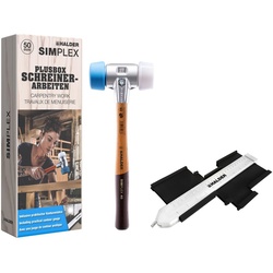 HALDER Aktionsbox Schreinerarbeiten SIMPLEX Schonhammer + Konturenlehre