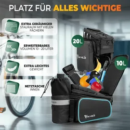 MIVELO Gepäckträgertasche schwarz