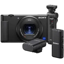 Sony Kompaktkamera ZV-1 + Griff und Mikrofon